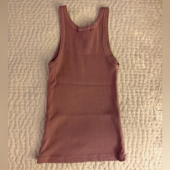 AMO Dusty Pink Ribbed Tank XS - Picture 4 of 4